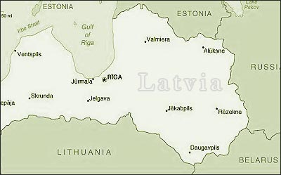 Map Of Latvia